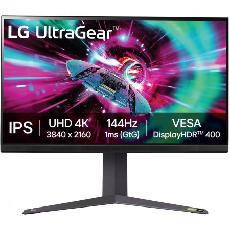 Монітор 31.5" LG 144 Гц 32GR93U-B Чорний