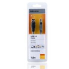 Кабель USB-A > USB-B (AM/BM) синхронізації Belkin 1.8м, чорний Кабель USB-A > USB-B (AM/BM) синхронізації Belkin 1.8м, чорний