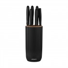 Набір ножів з блоком Ardesto Gemini, 7 предметів, нержавіюча сталь, пластик, чорний Набір ножів з блоком Ardesto Gemini, 7 предметів, нержавіюча сталь, пластик, чорний