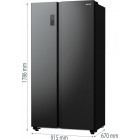 Gorenje Холодильник SBS 179х67х92см, 2 двері, 356(191)л, А++, NF+, Інв., Зона св-ті, Зовн. Диспл, чорний Gorenje Холодильник SBS 179х67х92см, 2 двері, 356(191)л, А++, NF+, Інв., Зона св-ті, Зовн. Диспл, чорний