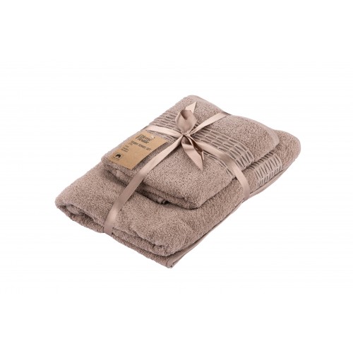 ARDESTO Набір рушників махрових Lotus 2 шт., 50х90см, 70х140см, 100% бавовна, беж