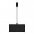 Belkin Адаптер USB-C - Ethernet, HDMI, VGA, USB-A, black Belkin Адаптер USB-C - Ethernet, HDMI, VGA, USB-A, black