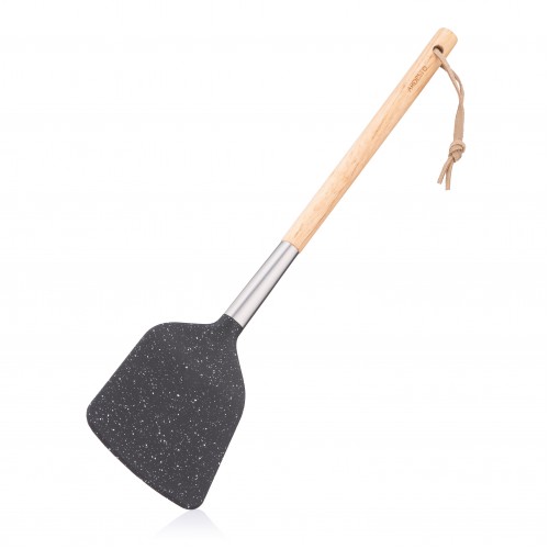 Лопатка Ardesto Midori, 34.8см, нейлон, дерево, нержавіюча сталь, чорний Лопатка Ardesto Midori, 34.8см, нейлон, дерево, нержавіюча сталь, чорний