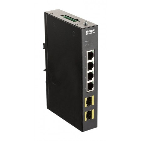 D-Link Промисловий комутатор DIS-100G-6S 4xGE, 2xSFP, некеро