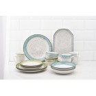 ARDESTO Тарілка десертна Siena, 19см, порцеляна, біло-блакитний