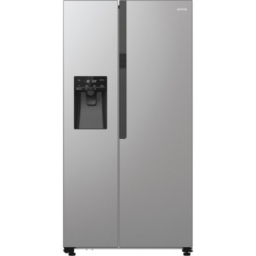 Gorenje Холодильник SBS, 179х70х92см, 2 двері, 376(190)л, А++, NF+, Інв., Зона св-ті, диспенсер, генератор льоду, Зовн. Диспл, нерж