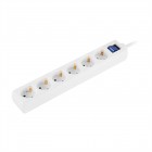 2E Подовжувач мережевий 6хТип F, 3х1.5мм кв, 16A, 3м, білий 2E Подовжувач мережевий 6хТип F, 3х1.5мм кв, 16A, 3м, білий