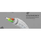 Belkin Кабель USB-A - Lightning плетений, силіконовий, з ремінцем на магніті, 1м, білий