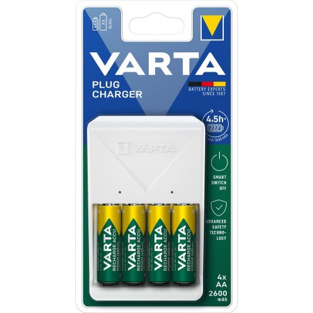 Зарядний пристрій Varta Plug Charger 4хNI MH AA2600 мА•год