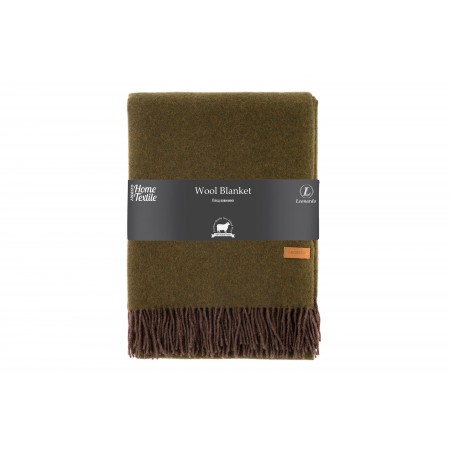 ARDESTO Плед Leonardo Doubleface, 140x200см, 100% вовна, хак