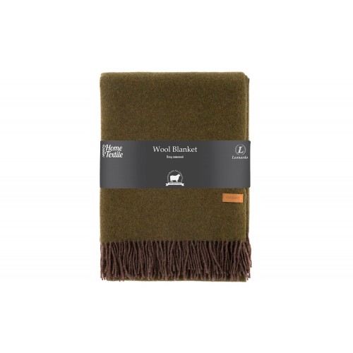 ARDESTO Плед Leonardo Doubleface, 140x200см, 100% вовна, хакі-шоколад ARDESTO Плед Leonardo Doubleface, 140x200см, 100% вовна, хакі-шоколад