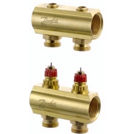 Danfoss Колектор FHF 2 + 2 без ротаметрів, латунний