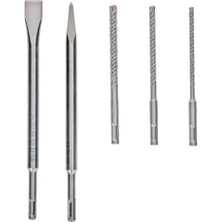 Bosch Набір бурів та зубил, SDS-plus, 5шт