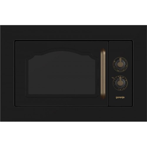 Gorenje Мікрохвильова піч вбудовувана Retro, 23л, міх. управл., 800Вт, гриль, чорний Gorenje Мікрохвильова піч вбудовувана Retro, 23л, міх. управл., 800Вт, гриль, чорний