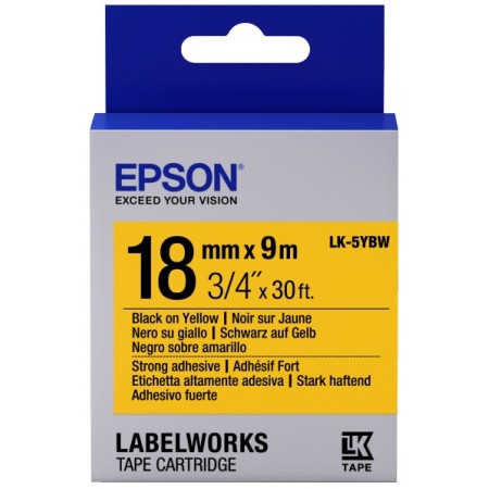 Epson LK-5YBW для LW-400/400VP/700 Strng adh Blk/Yell 18mm/9