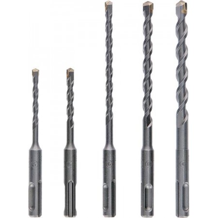 Bosch Набір бурів по бетону, SDS-Plus, 5шт, 5,6,6,8,10мм