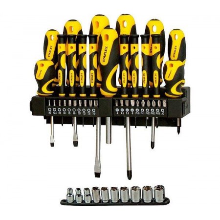 Stanley Викрутки, набір 47 од., з торцевими головками та біт