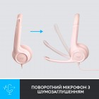 Гарнітура дротова Logitech H390 USB Rose (981-001281)