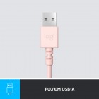 Гарнітура дротова Logitech H390 USB Rose (981-001281)