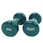 Гантель вінілова SPART 2 кг / пара / зелені Гантель вінілова SPART 2 кг / пара / зелені