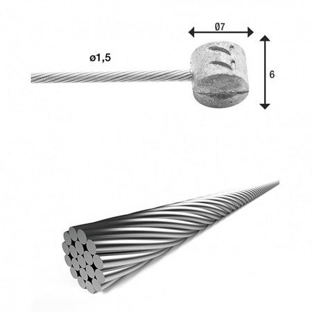 Тросик гальмівний XLC BR-X85, 900 мм, Ø 1.5 мм