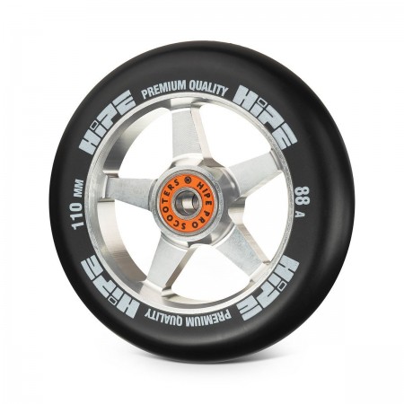  Колесо для трюкового самоката Hipe H09, 110мм, Silver/Black