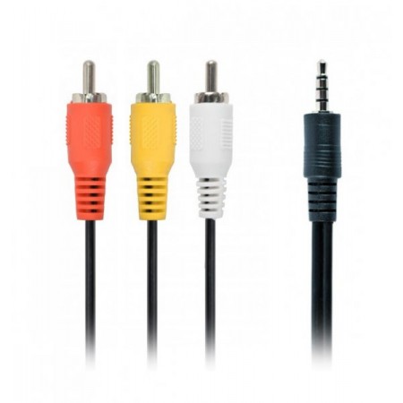 Кабель Cablexpert CCA-4P2R-2M, 3.5 Jack (4pin)-3RCA, 2 метра