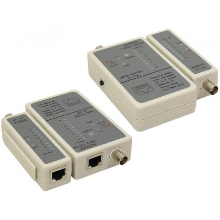 Тестер Cablexpert NCT-1, для RJ45, RG58 кабелів