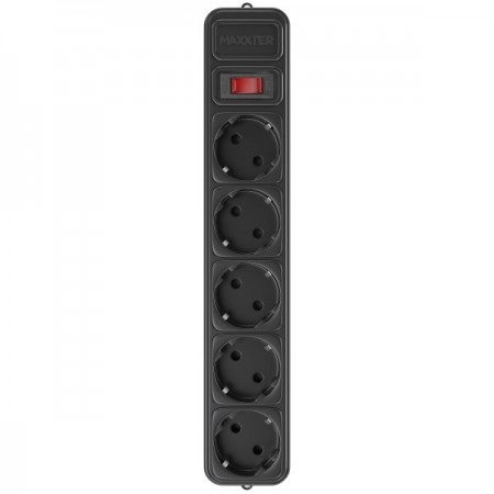 Мережевий фільтр Maxxter SPM5-G-15B чорний, 4.5 м кабель, 5 