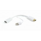Адаптер-перехідник HDMI на DisplayPort Cablexpert DSC-HDMI-DP-W Адаптер-перехідник HDMI на DisplayPort Cablexpert DSC-HDMI-DP-W