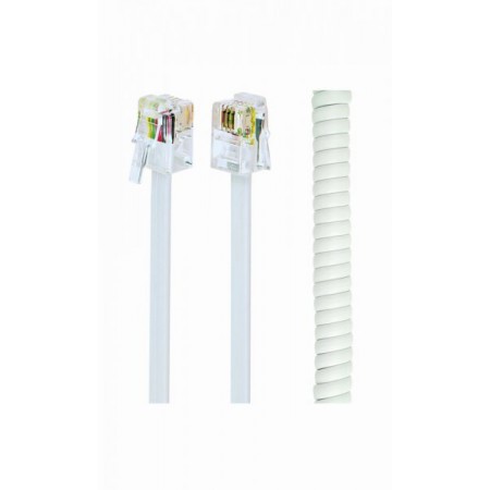 Телефонний спіральний кабель для трубки Cablexpert TC4P4CS-2