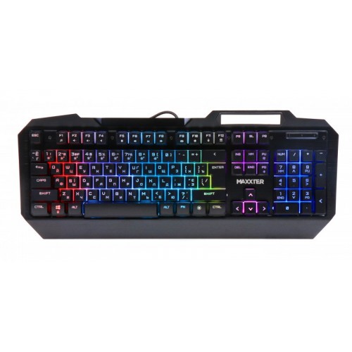 Ігрова клавіатура Maxxter KBG-201-UL, з підсвітленням, чорного кольору Ігрова клавіатура Maxxter KBG-201-UL, з підсвітленням, чорного кольору
