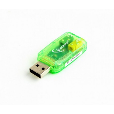 Адаптер Gembird SC-USB-01, USB2.0 to Audio, зеленого кольору