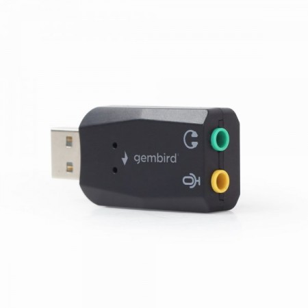 Адаптер Gembird SC-USB2.0-01, USB2.0 to Audio, чорного кольо
