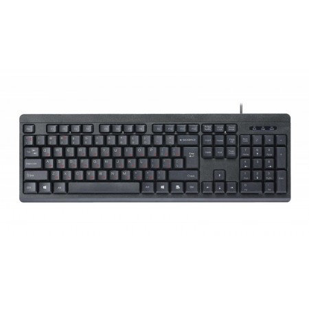Клавіатура дротова Maxxter KB-112-U, USB, чорного кольору