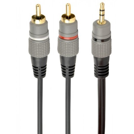Аудіо-кабель Cablexpert CCA-352-2,5M, 3.5мм/2хRCA-тюльпан па