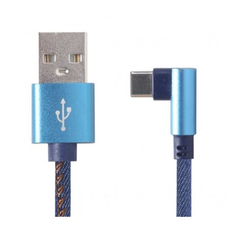 Кабель кутовий Cablexpert CC-USB2J-AMCML-1M-BL, преміум якіс