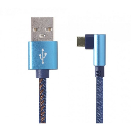Кабель кутовий Cablexpert CC-USB2J-AMmBML-1M-BL, USB 2.0 A-т