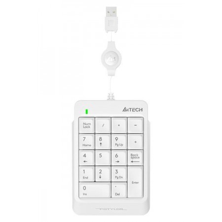 Клавіатура цифрова A4-Tech FK13, колір білий, USB