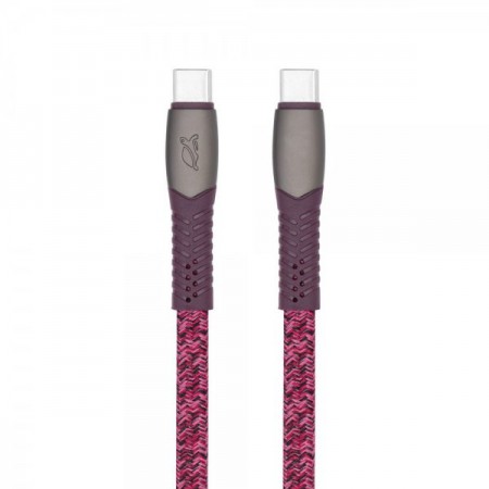 Кабель USB 2.0, PS6105 RD12, Type-C/Type-C, 3А, 60Вт, червон