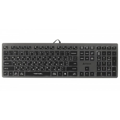 Клавіатура A4-Tech Fstyler FX60, сірий колір, USB, біле підсвічування