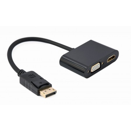 Адаптер-перехідник DisplayPort на HDMI/VGA Cablexpert A-DPM-