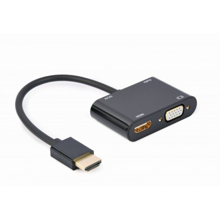 Адаптер-перехідник HDMI на HDMI/VGA Cablexpert A-HDMIM-HDMIF