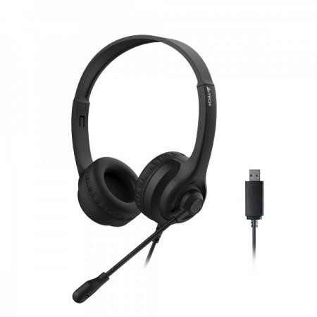 A4Tech HU-8 гарнітура з регулятором гучності, колір чорний