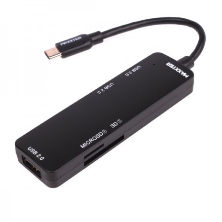 Хаб USB 3.0 Type-C Maxxter HU3C-3PTF-01