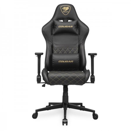 Крісло ігрове Armor One V2 Gold, чорний