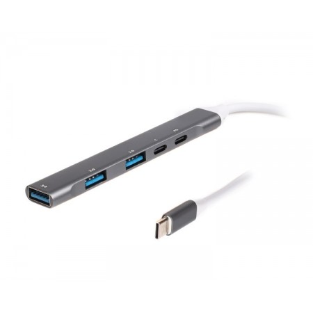 Хаб USB 3.0 Maxxter HU3C-4P1PD-01