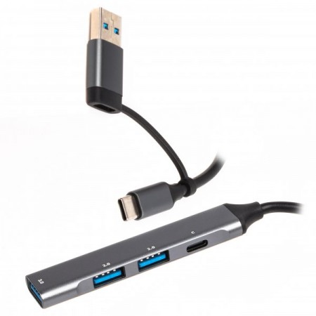 Хаб USB 3.0 Maxxter HU3C-4P1CN-01