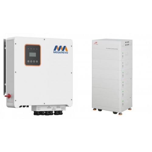 Комплект гібридний трифазний високовольтний сонячний інвертор Megarevo R12KH3 + батарея Ritar HV RESS-30KW Комплект гібридний трифазний високовольтний сонячний інвертор Megarevo R12KH3 + батарея Ritar HV RESS-30KW